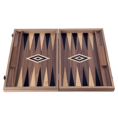 Backgammon Board Nussbaum Schwarz - 47 x 60cm