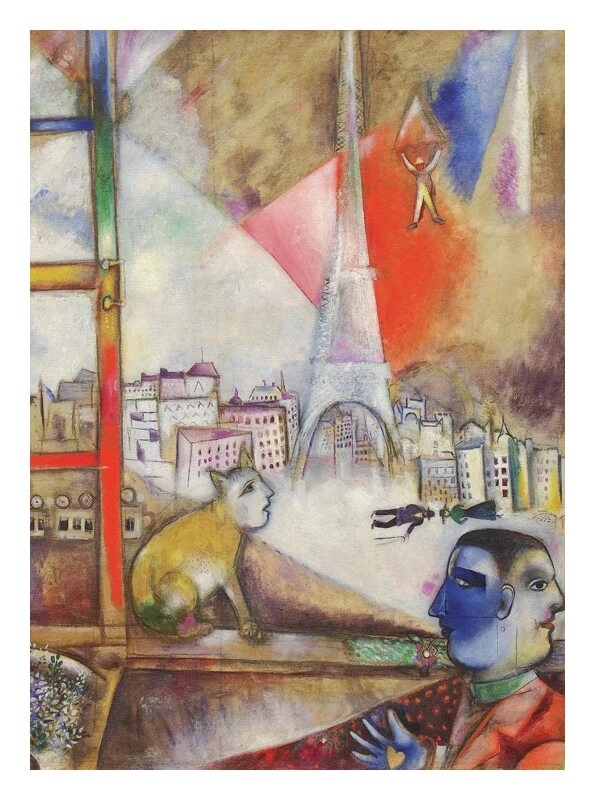 Paris vom Fenster aus (Detail) - Marc Chagall