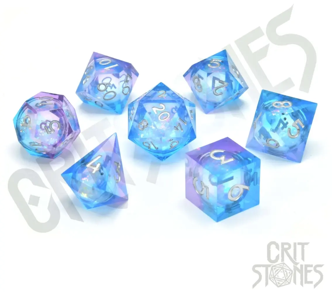 Pink Ice Liquid Core RPG Dice Set (7)