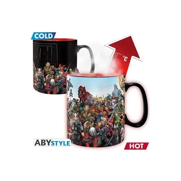 MARVEL - Mug Heat Change - 460 ml - Marvel Heroes - with box