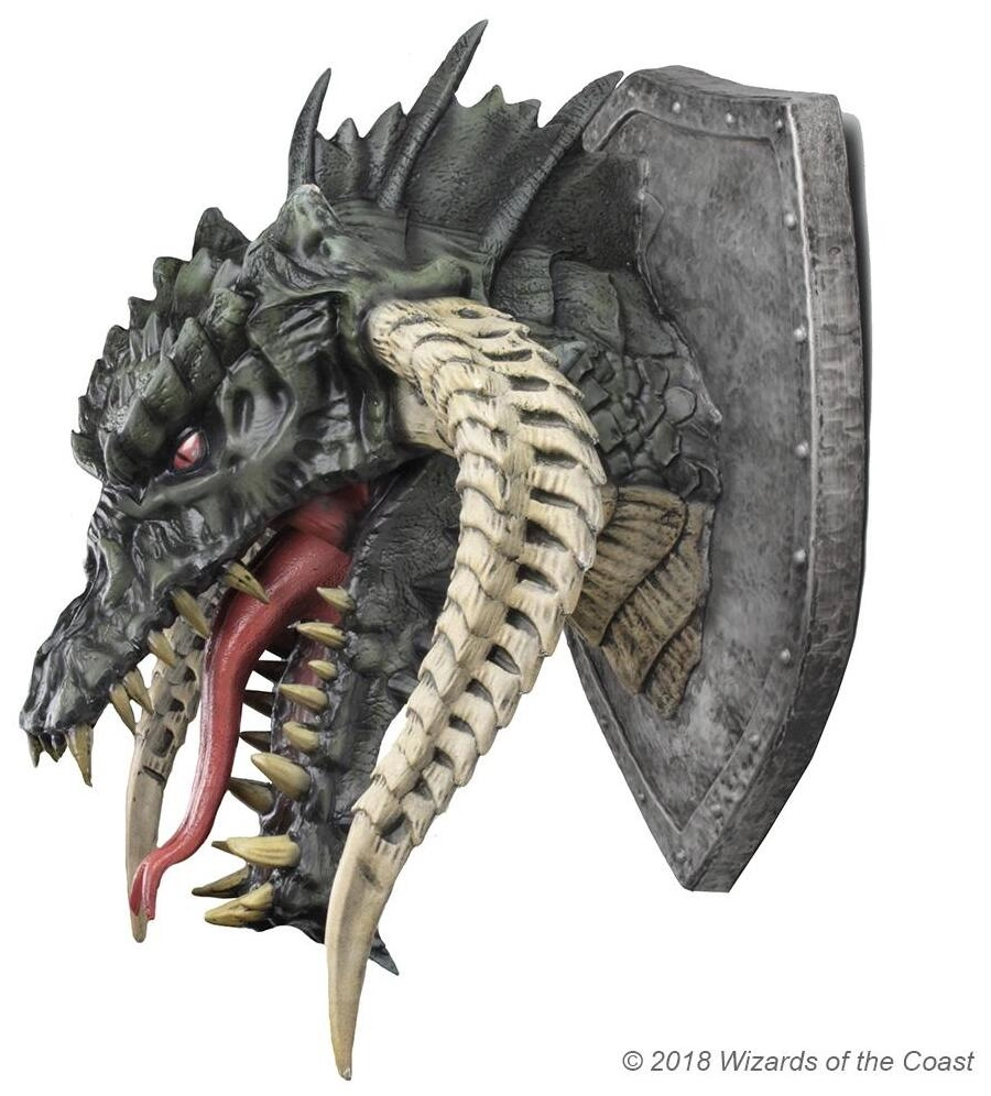 D&D Replicas of the Realms: Black Dragon Trophy Plaque