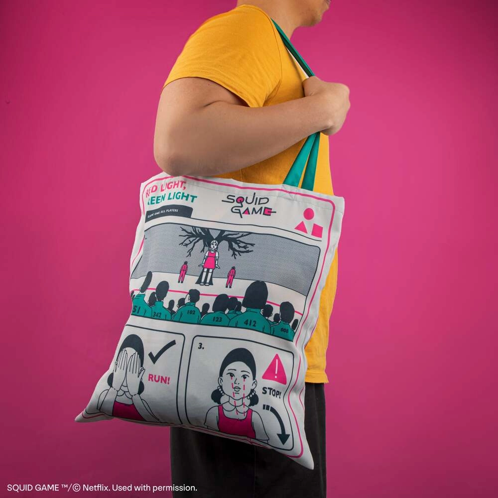 Tote Bag Young-hee Blue Print - Squid Game