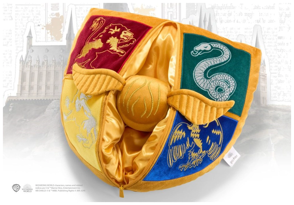 Harry Potter - Hogwarts Crest and Golden Snitch Plush