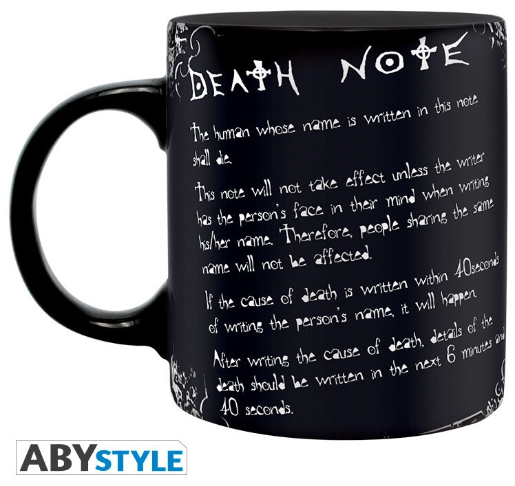 DEATH NOTE - Mug - 320 ml - L & rules - with box