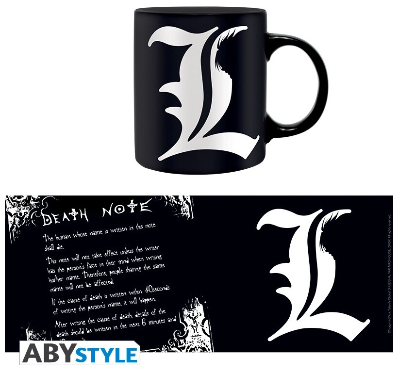 DEATH NOTE - Mug - 320 ml - L & rules - with box