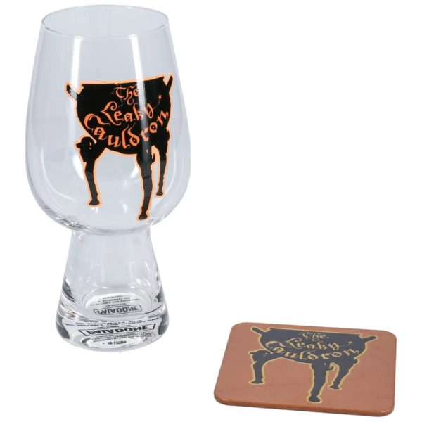 Harry Potter Leaky Cauldron Glass and Coaster Set Harry Potter Leaky Cauldron Glass and Coaster Set