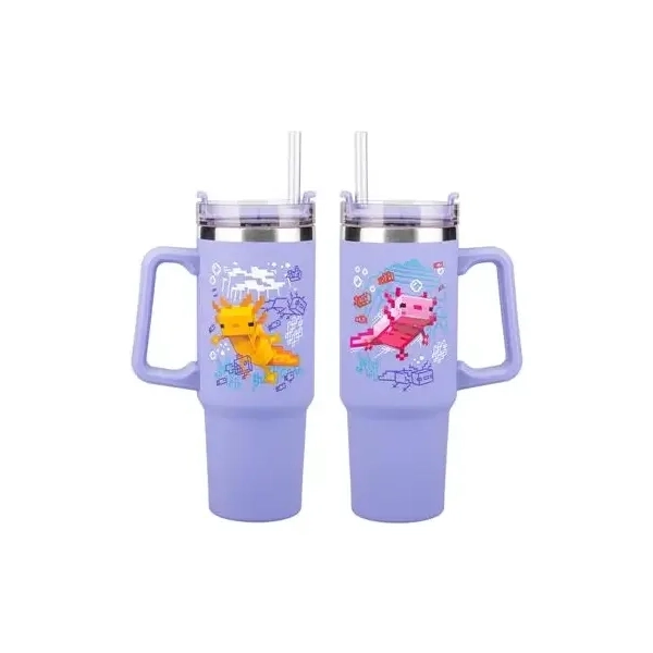 Minecraft Purple 900ml Multiway Travel Straw Cup Minecraft Purple 900ml Multiway Travel Straw Cup