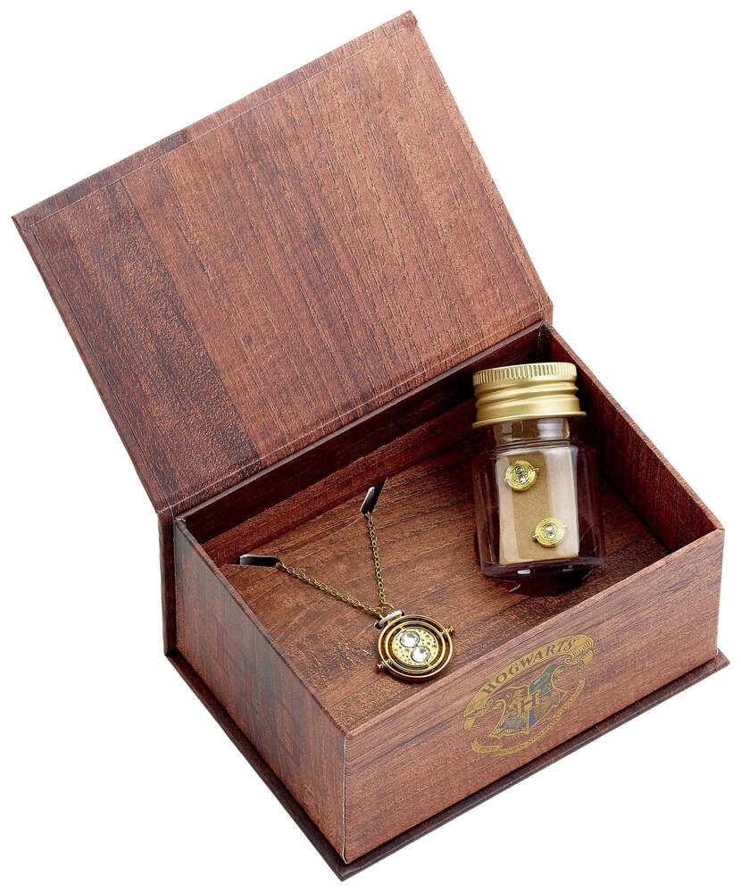 Gift box necklace and earrings time turner