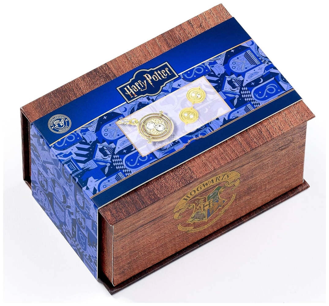 Gift box necklace and earrings time turner