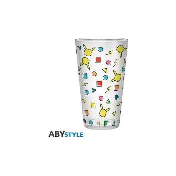 POKEMON - Large Glass - 400ml - Pikachu pattern