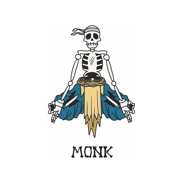 Pin Skele-Pin Adventurers Monk