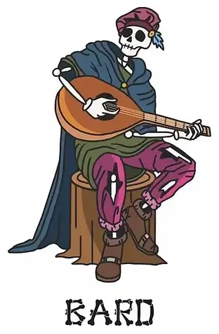 Pin Skele-Pin Adventurers Bard