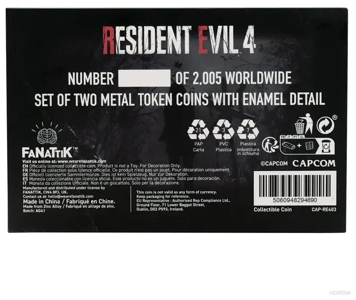 Resident Evil 4 Set of Two Tokens
