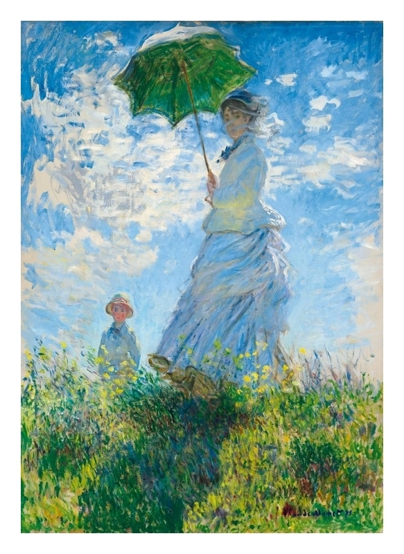 Woman with a Parasol - Madame Monet and Her Son - Claude Monet