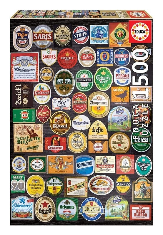 Beer labels collage