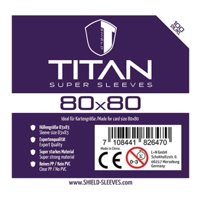 Shield Titan - 100 Sleeves (80 x 80mm)