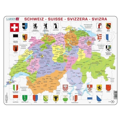 Schweizerkarte, politisch