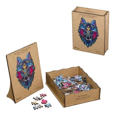 Wolf - Artefakt Holzpuzzle