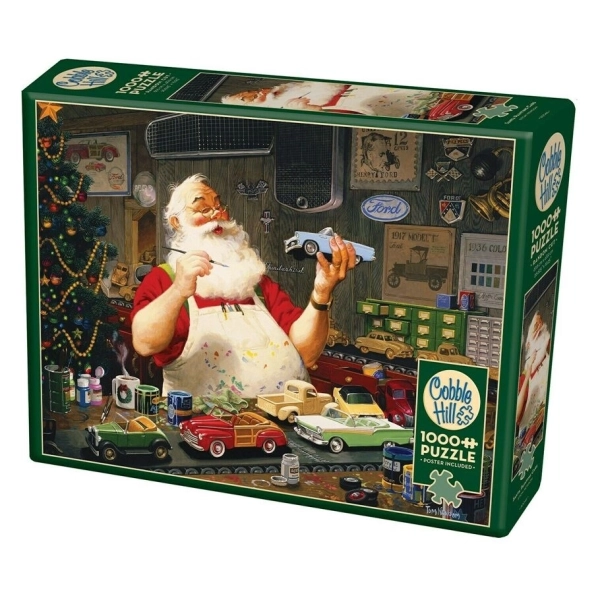 Santa Painting Cars