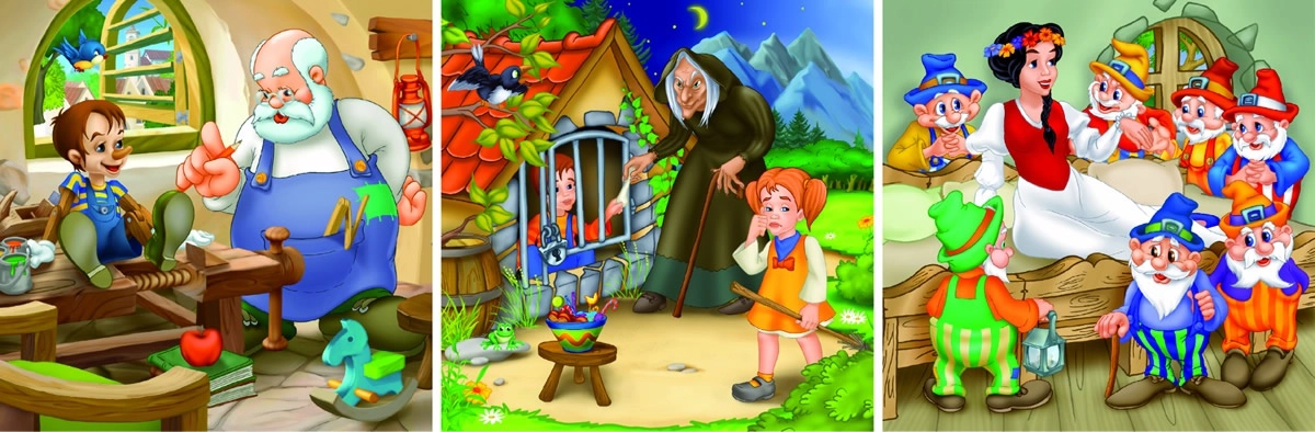Märchen - Pinocchio - Hänsel und Gretel - Schneewittchen [magnetisch]