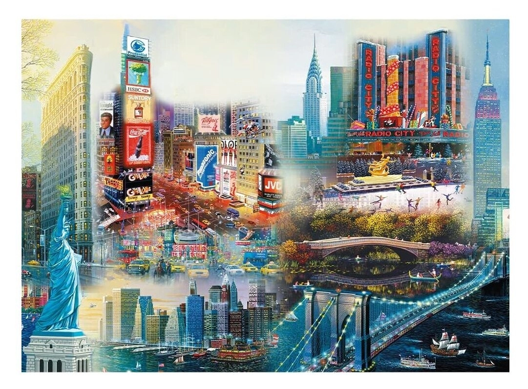 Holzpuzzle - New York - Collage