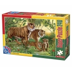 Tigerfamilie im Jungle
