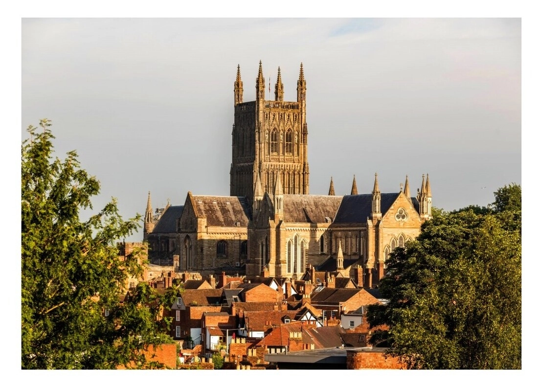 Worcester Cathedral viewed from Fort Royal Park
