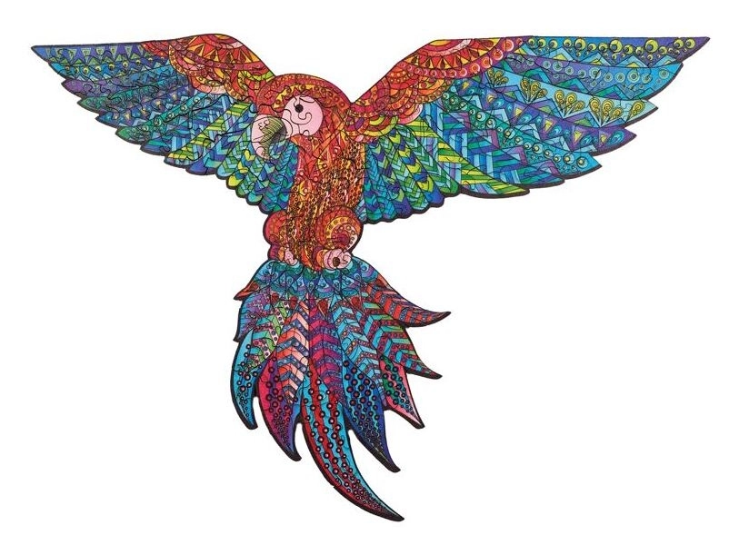 Holzpuzzle - Der Exotische Papagei
