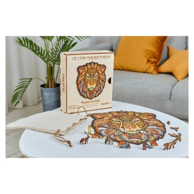 Holzpuzzle - Der Majestätische Löwe