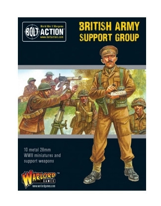Bolt Action 2 British Army Support Group (HQ, Mortar & MMG) - EN