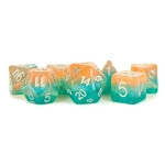 16mm Resin Poly Dice Set Layered Stardust Sunset
