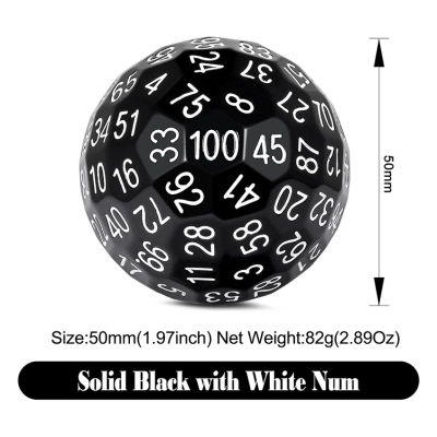 D100 Dice Black