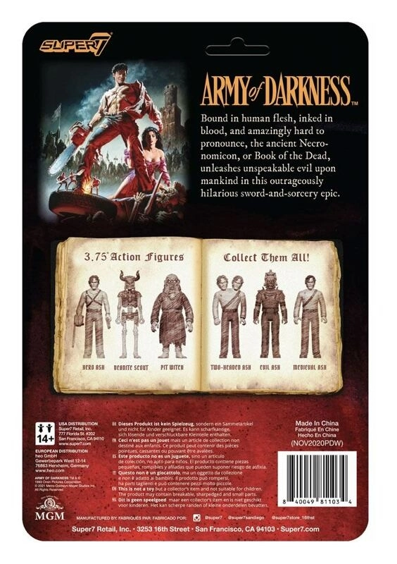 Army Of Darkness ReAction Actionfigur Medieval Ash (Midnight) 10 cm