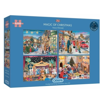 Magic of Christmas - Trevor Mitchell - 4x 500 Teile Puzzle