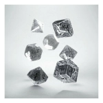 Elvish Translucent & black Dice Set (7)