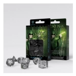 Elvish Translucent & black Dice Set (7)