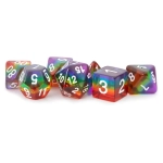 Resin Polyhedral Dice Set Translucent Rainbow