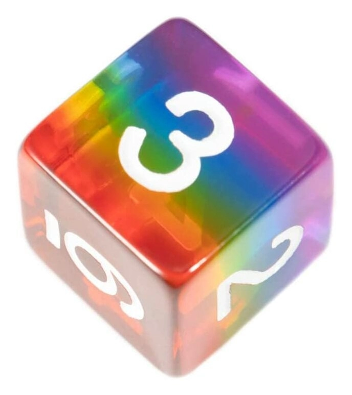Resin Polyhedral Dice Set Translucent Rainbow
