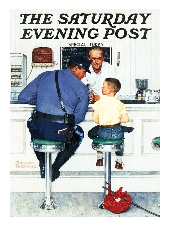 The Runaway - The Saturday Evening Post - Norman Rockwell