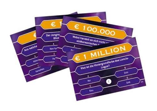 Wer wird Millionär Kartenspiel