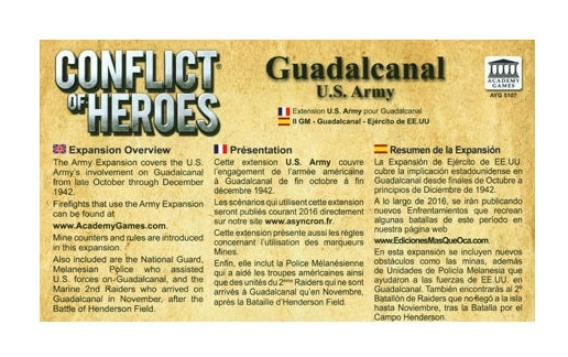 Conflict of Heroes - Guadalcanal Army - Expansion - EN/FR
