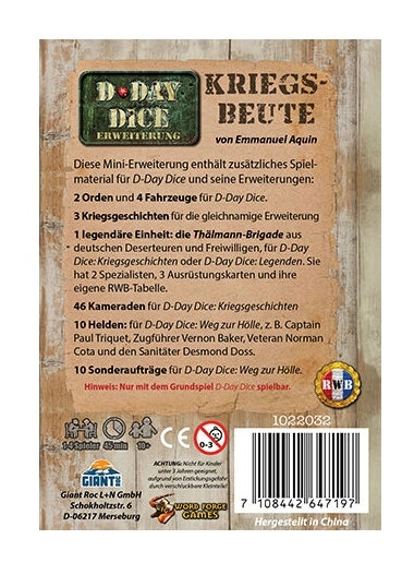 D-Day Dice 2nd Edition - Erweiterung 06: Kriegsbeute