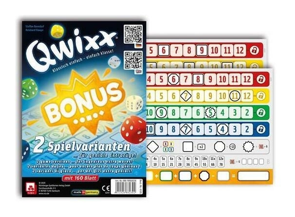 Qwixx Bonus - Zusatzblöcke 2x80 Blatt