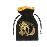 Dragon Black & golden Velour Dice Bag