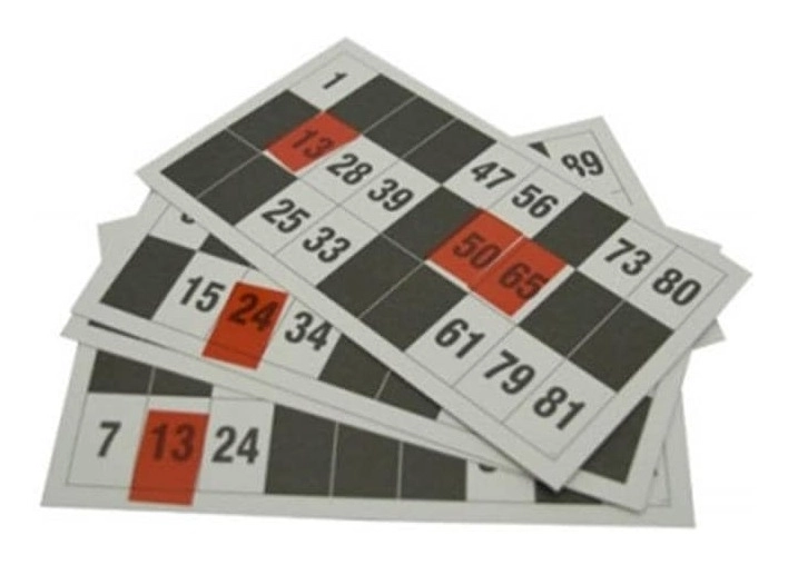 24 Zahlenkarten für Zahlen Lotto