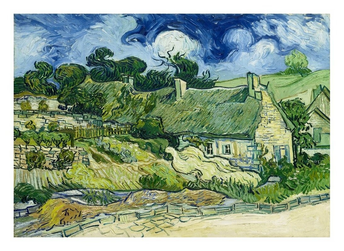 Vincent Van Gogh: Strohgedeckte Häuser in Cordeville
