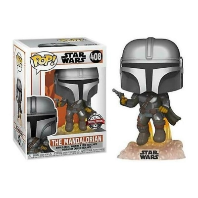 Funko POP! Star Wars:Mandalorian- Mando Flying w/blaster 