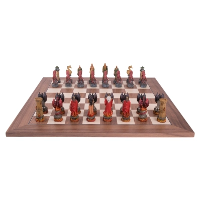 Schachspiel Wasser vs Feuer - 50cm