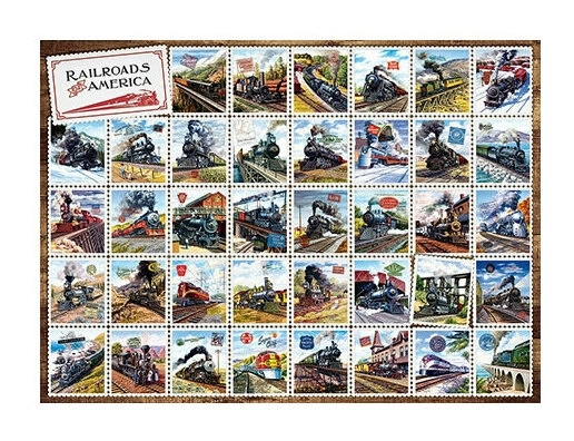 Briefmarken über amerikanische Eisenbahnen
