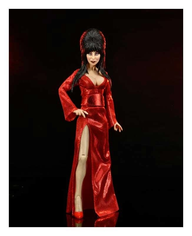 Elvira – 8” Clothed Action Figure – Elvira Red, Fright, and Boo